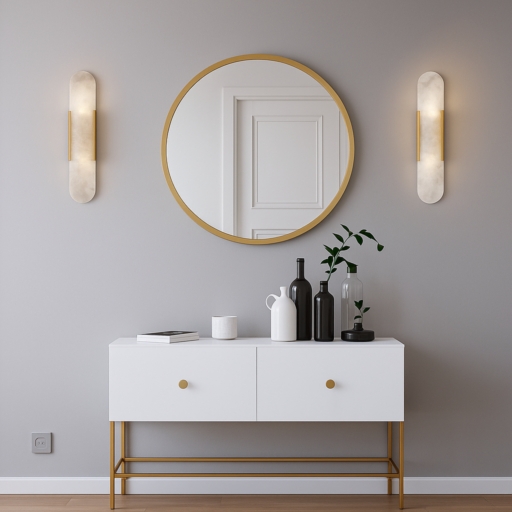 Modern Marble Bedside Sconce Light - Elegant Wall Fixture