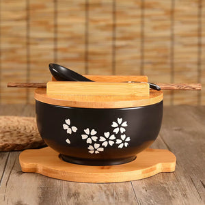Japanese Handpainted Ramen Bowl Set