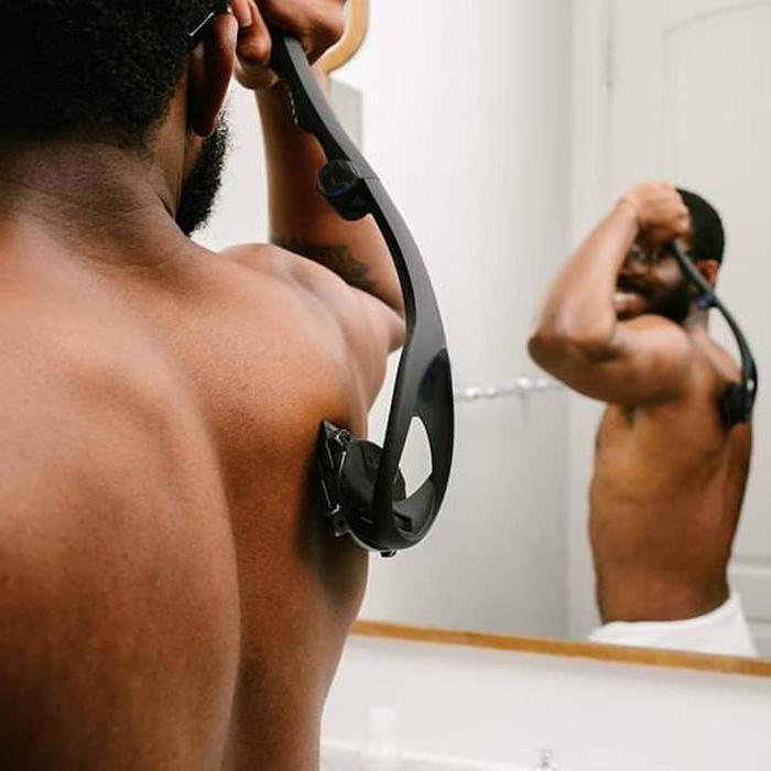 2-in-1 Back Hair Remover & Trimmer | Foldable Handle for Men, Ideal for Grooming and Personal Care