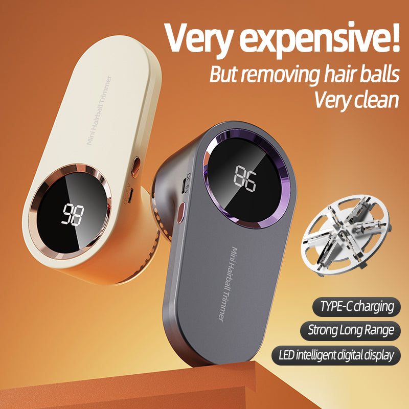 Digital Display Electric Lint Remover for Clothes - Electric Hairball Trimmer with LED Digital Display USB Charging Pellet Removes Lint From Clothes