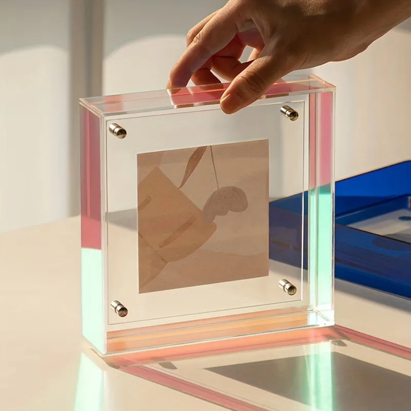 Vibrant Acrylic Display Frame – Contemporary Coloured Picture Holder