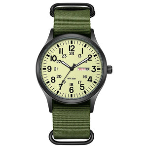 Men’s Rugged Outdoor Watch – Waterproof Military-Style Stainless Steel Timepiece