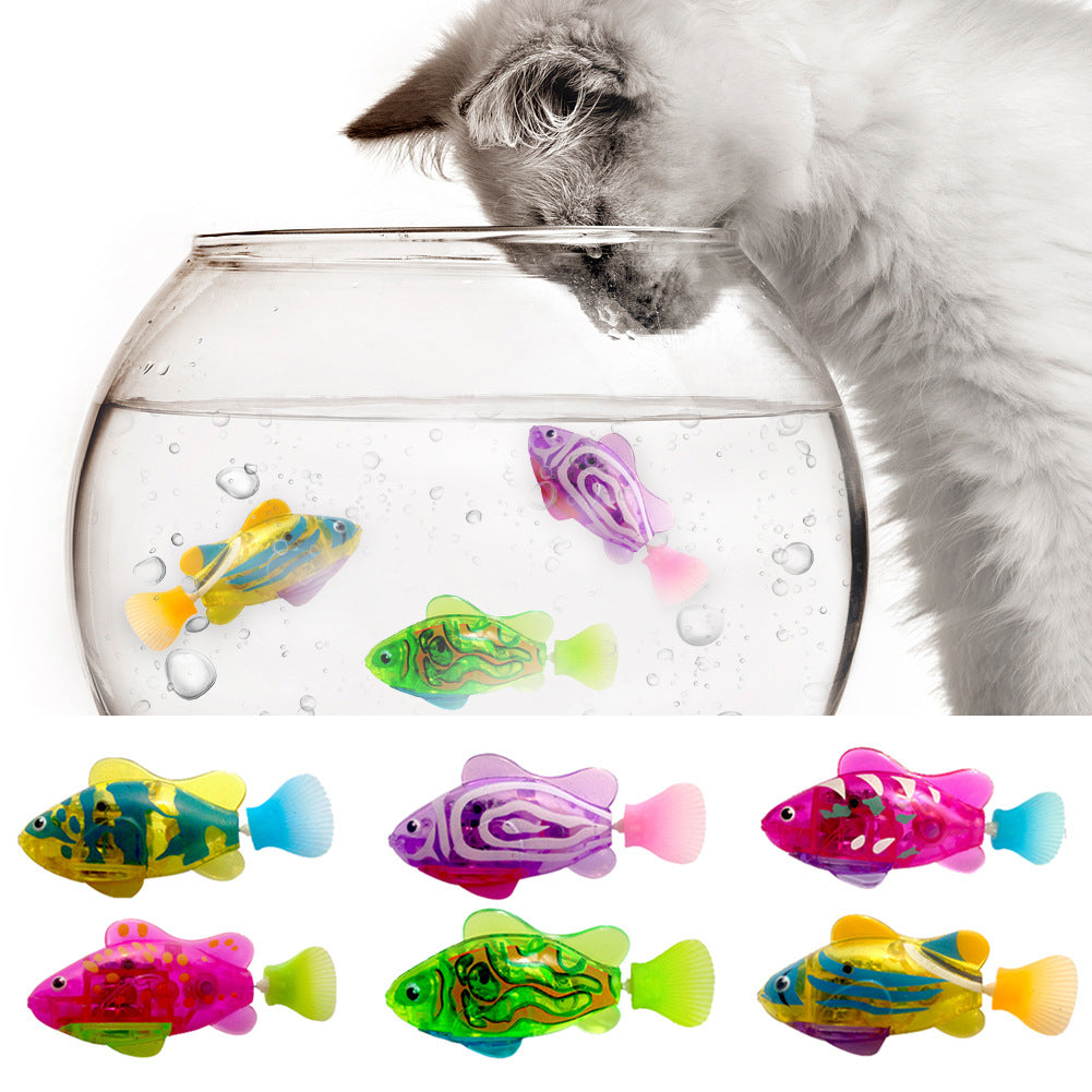 Interactive Cat Toy Set with Realistic Swimming Motion and Light – Best Cat Toys for Active Play