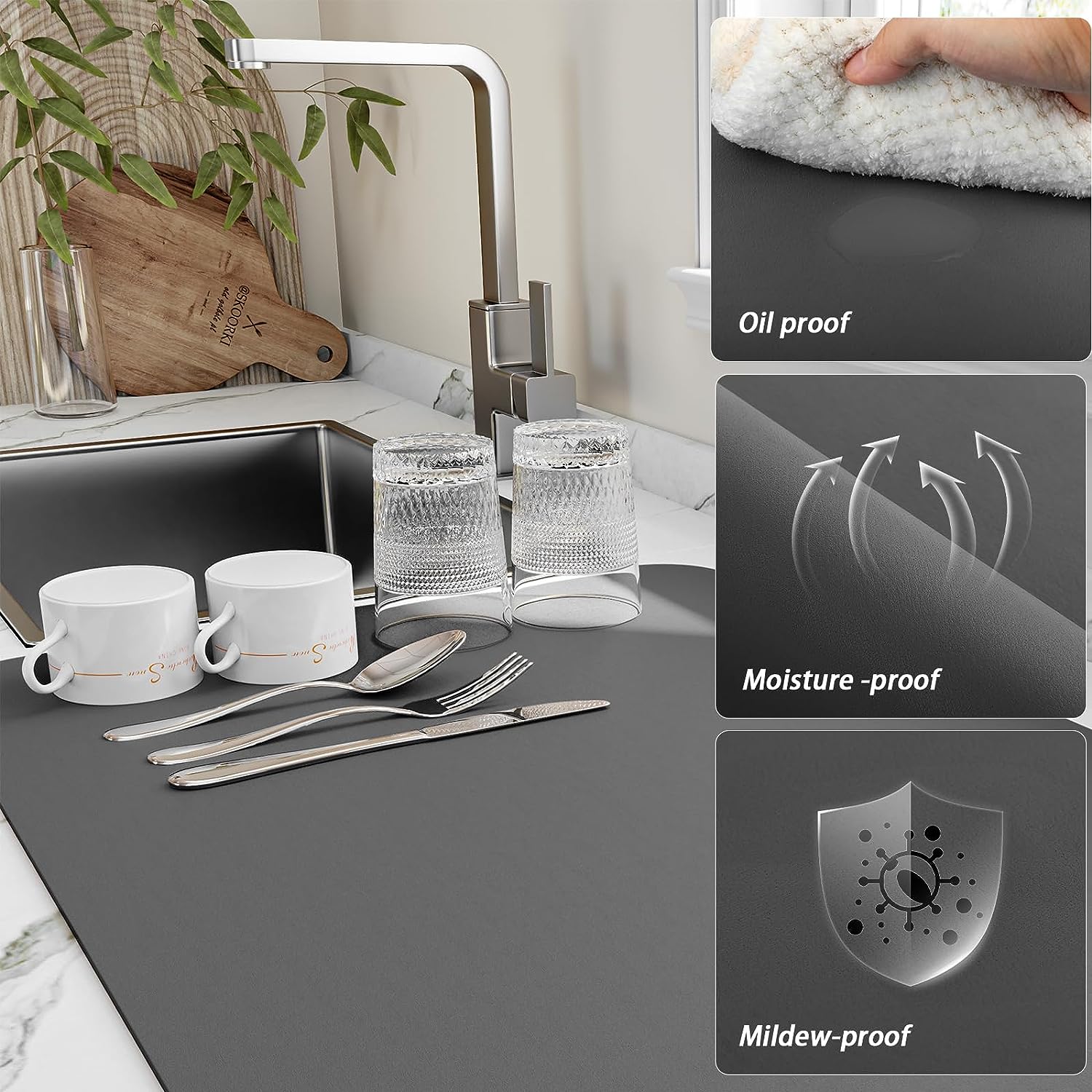 AeroDry – Luxe Quick-Drying Kitchen Mat with Superior Absorption