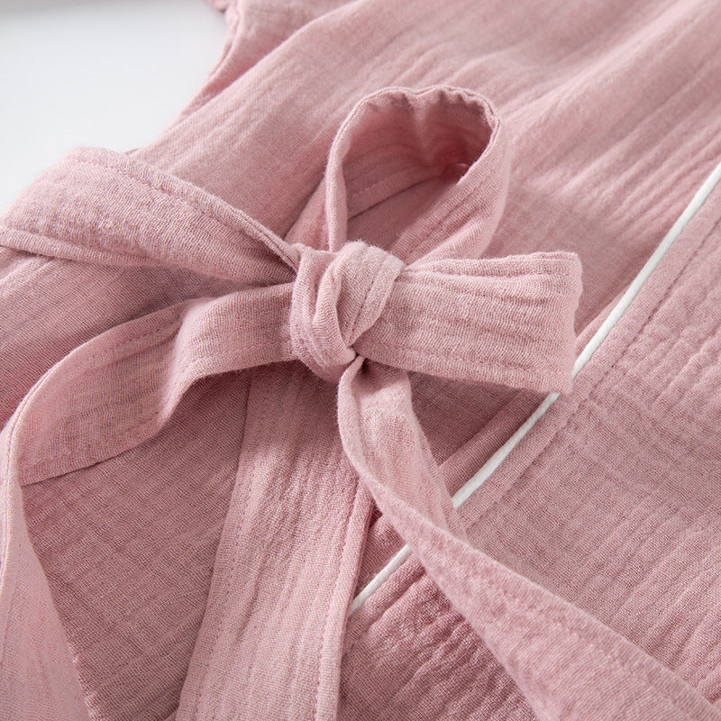 SoraLinen Summer Cotton Bathrobe – Light Japanese-Inspired Robe for Calm Living