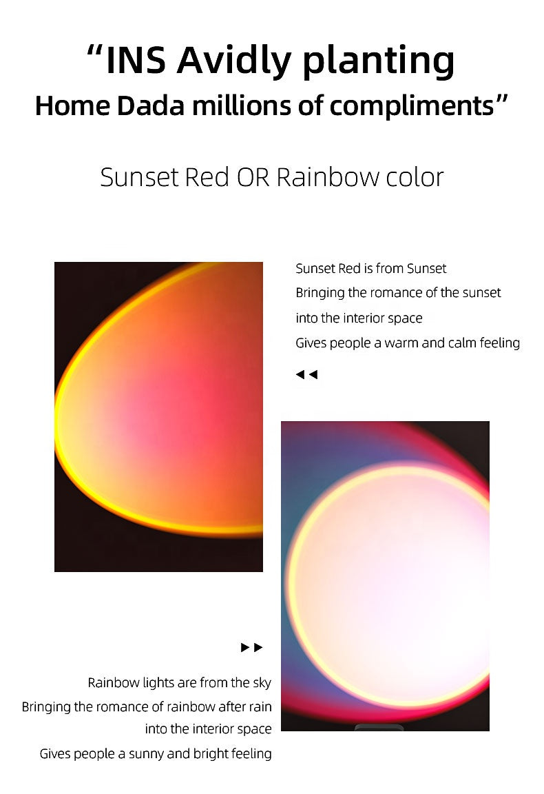SunsetGlow – Retro Table Lamp with Elegant Sunset Design for a Warm Atmosphere