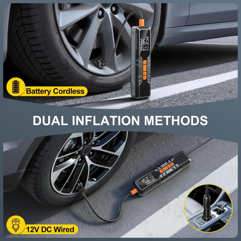 Tire Inflator Portable Air Compressor Car Bike Ball