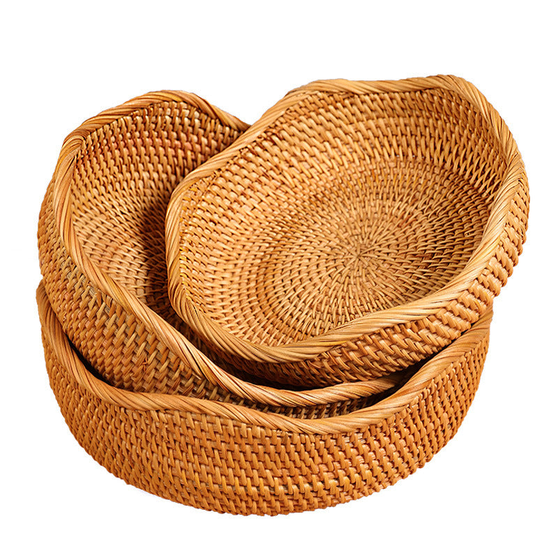 BreezeWeave Hand-Woven Rattan Basket
