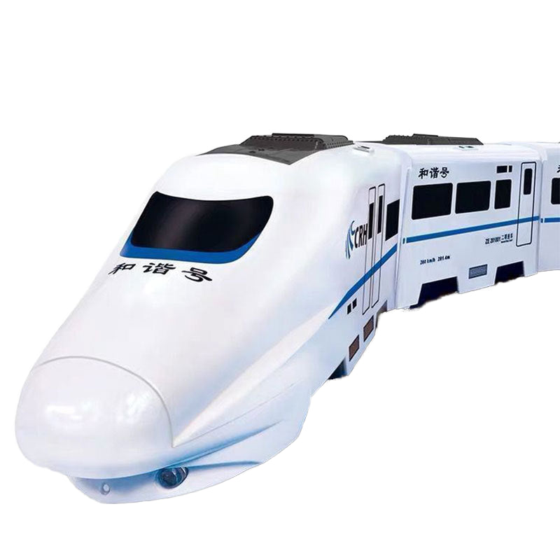 DIY Electric Train Toy with Lights and Sounds, 360 Spinning, Auto Obstacle Avoidance, Safe for Ages 2+