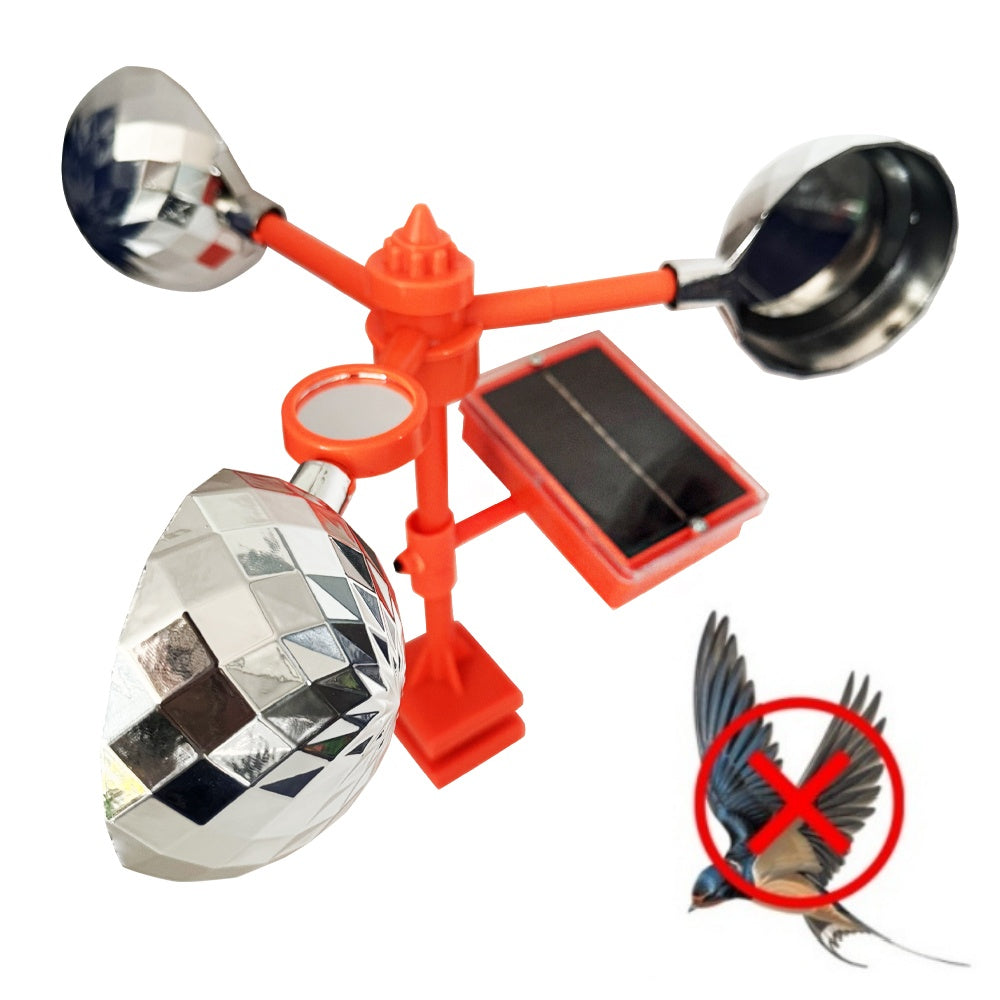 SkySpin | 360-Degree Reflective Solar-Powered Bird Repeller