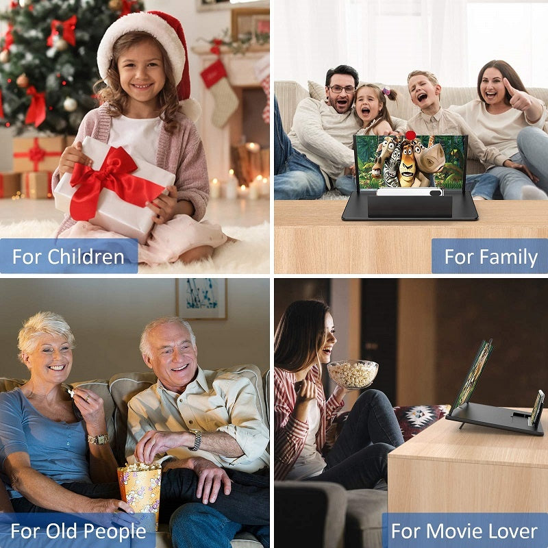 Phone Screen Magnifier Stand Foldable HD Viewing Display