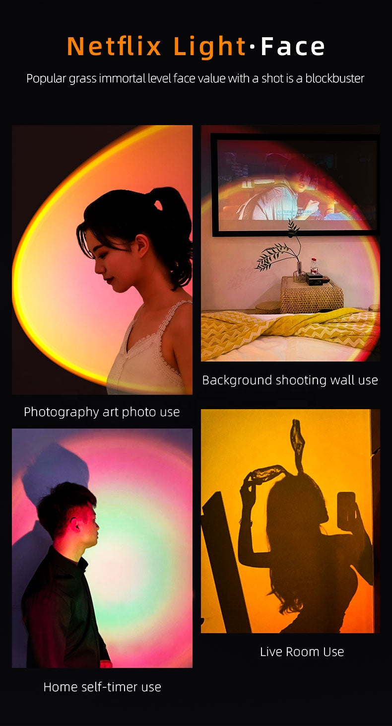 SunsetGlow – Retro Table Lamp with Elegant Sunset Design for a Warm Atmosphere