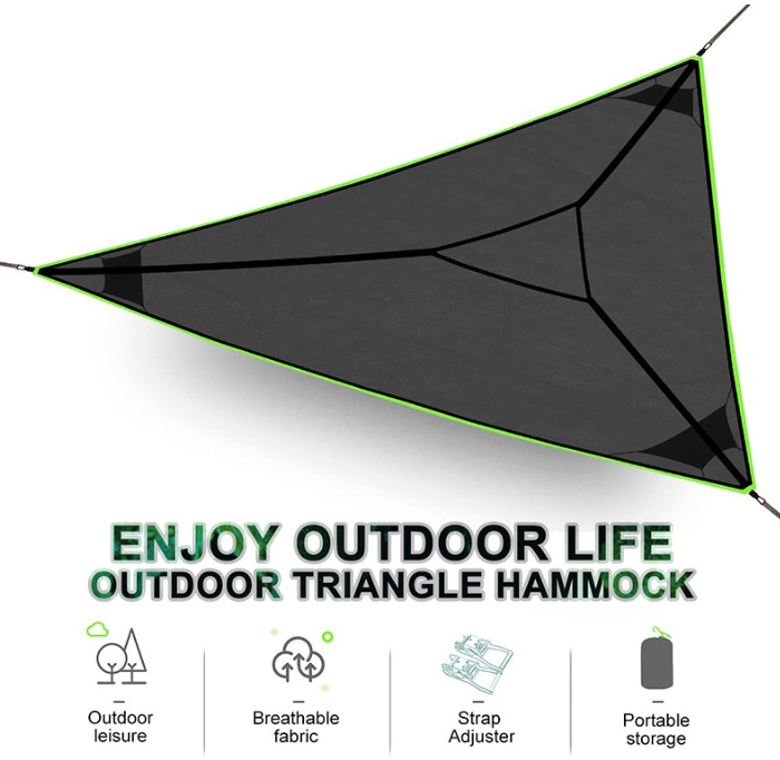 Multi Person Portable Hammock 3 Point Aerial Camping outdoor Triangle Hammock Back Yard