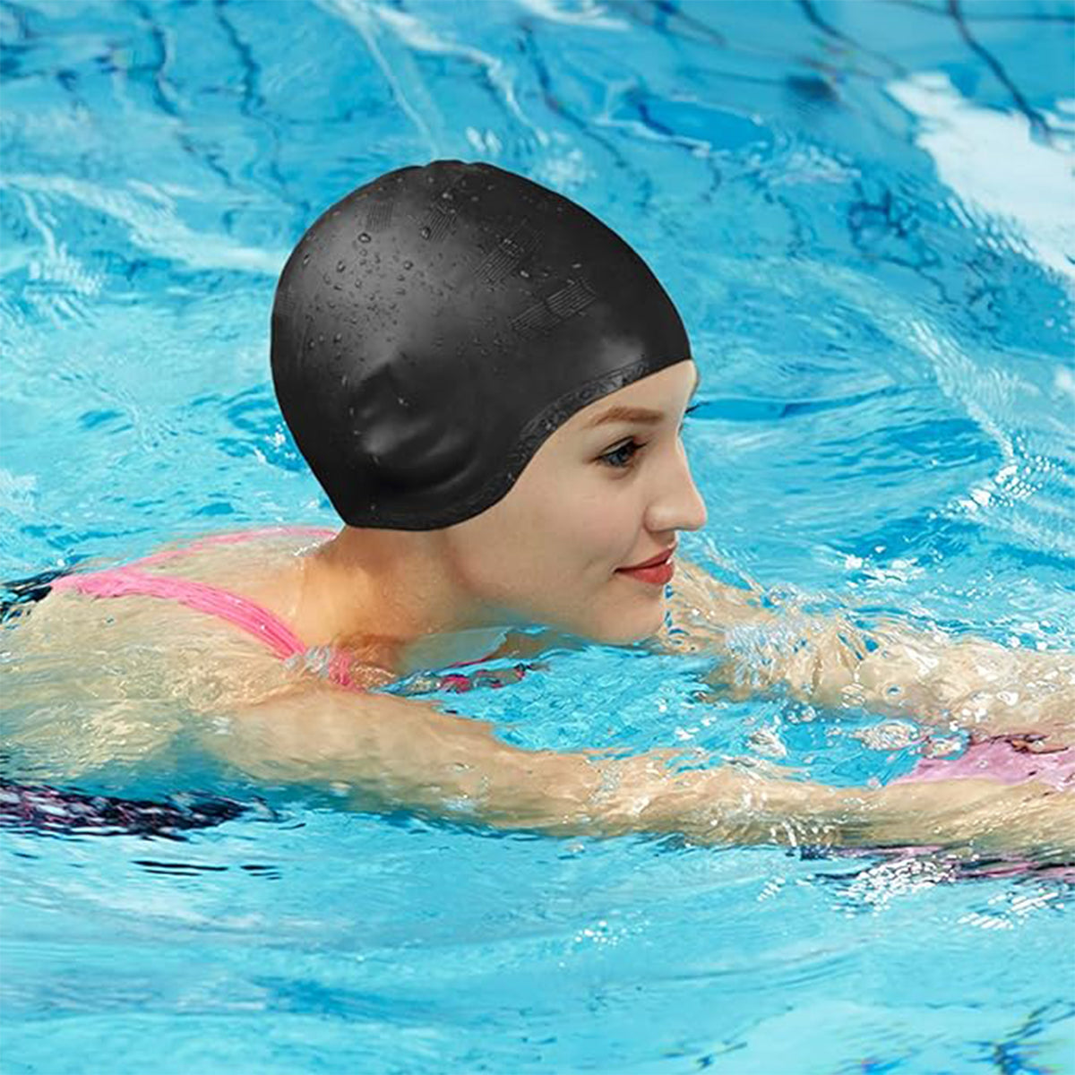 HydroFit – Silicone Swim Cap with Ear Protection