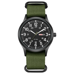 Men’s Rugged Outdoor Watch – Waterproof Military-Style Stainless Steel Timepiece