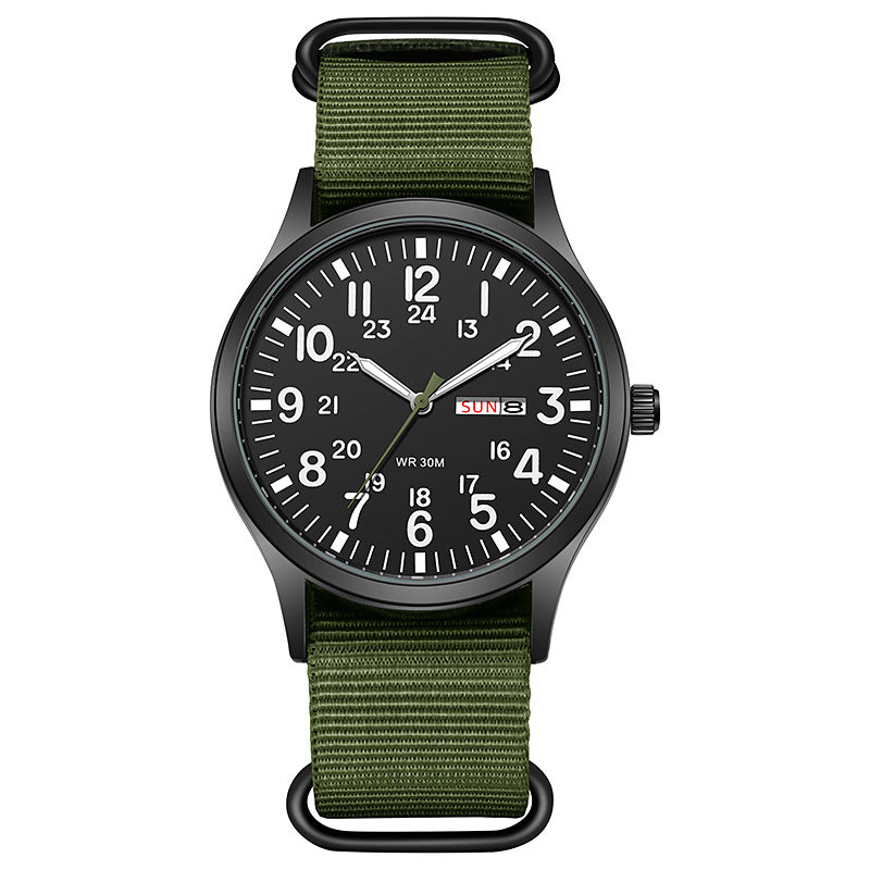 Men’s Rugged Outdoor Watch – Waterproof Military-Style Stainless Steel Timepiece