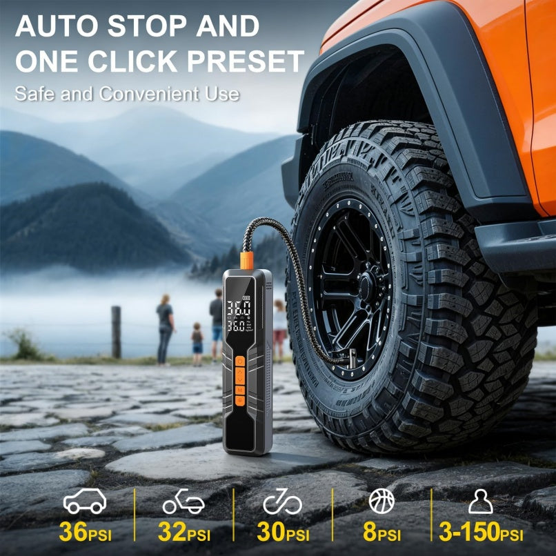 Tire Inflator Portable Air Compressor Car Bike Ball