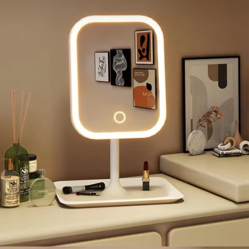 LED Vanity Mirror with Lights – Touch Control, 3 Light Colors for Perfect Makeup Application