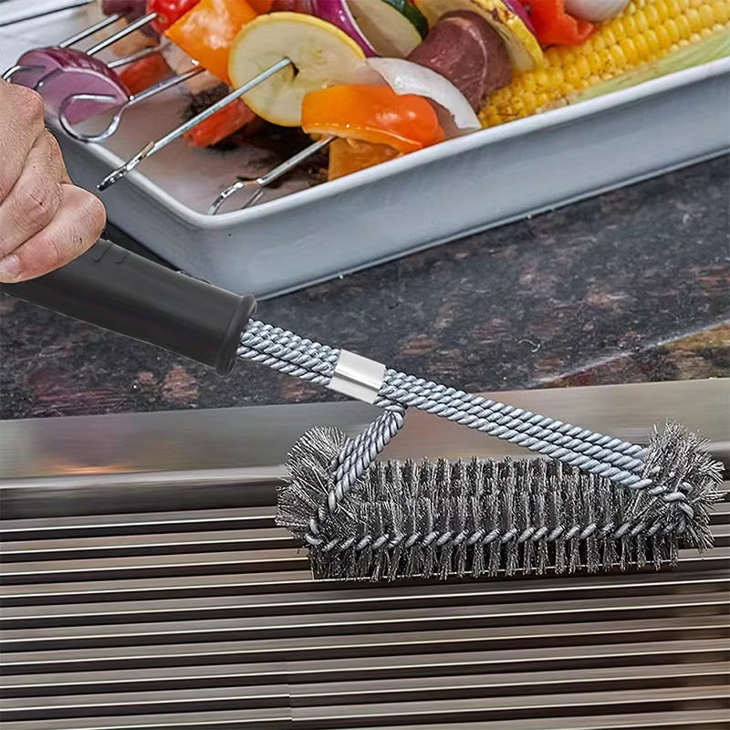 GrillShin-Triple Head Brush for Deep BBQ Cleaning