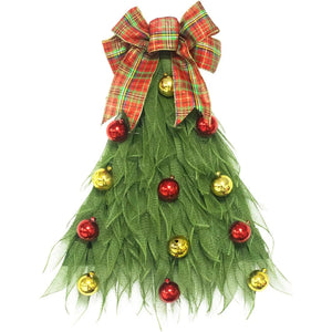 Handmade Christmas Tree Wreath for Front Door