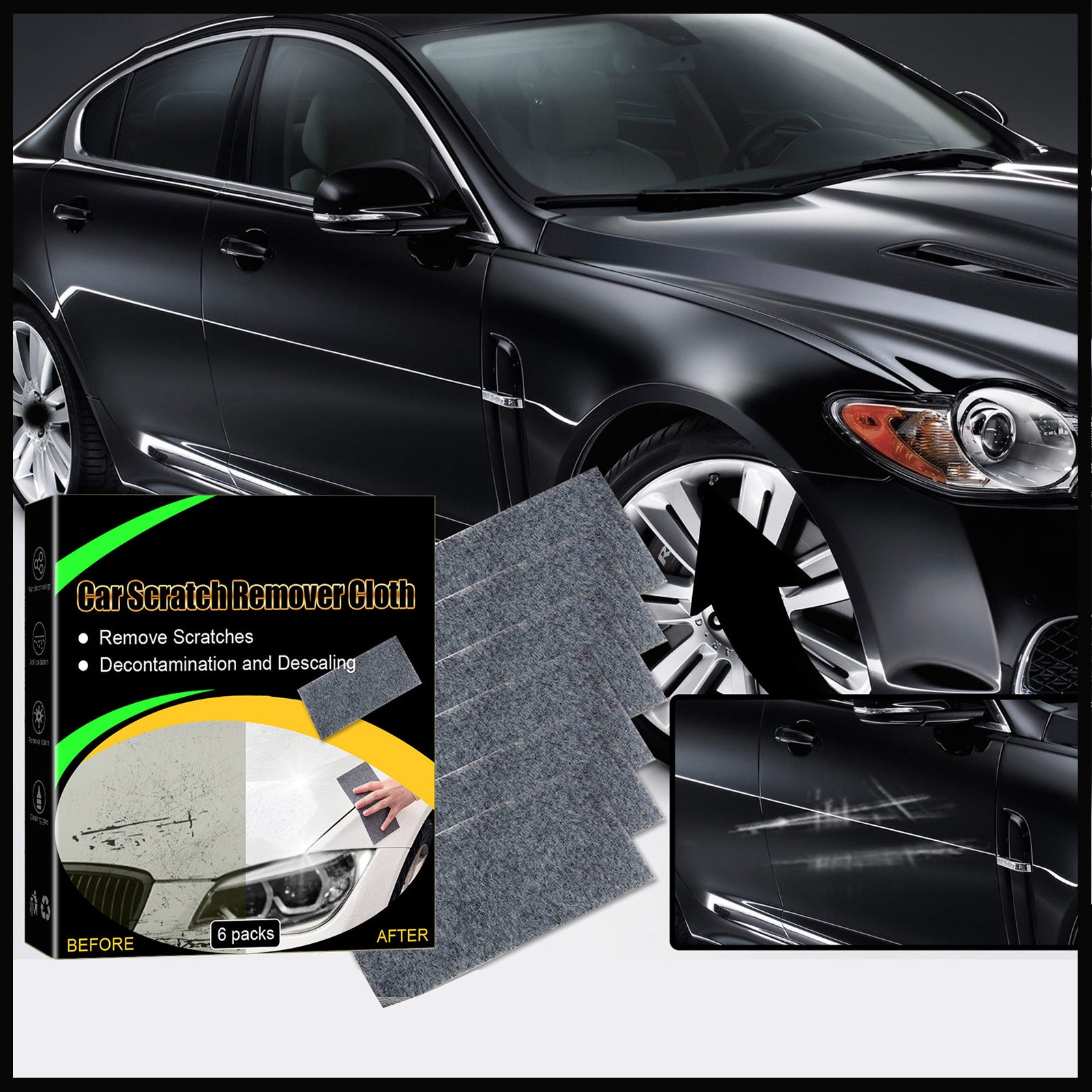 Car Scratch Remover Cloth - Nano Sparkle Anti-Scratch Cloth For Car Universal Metal Surface