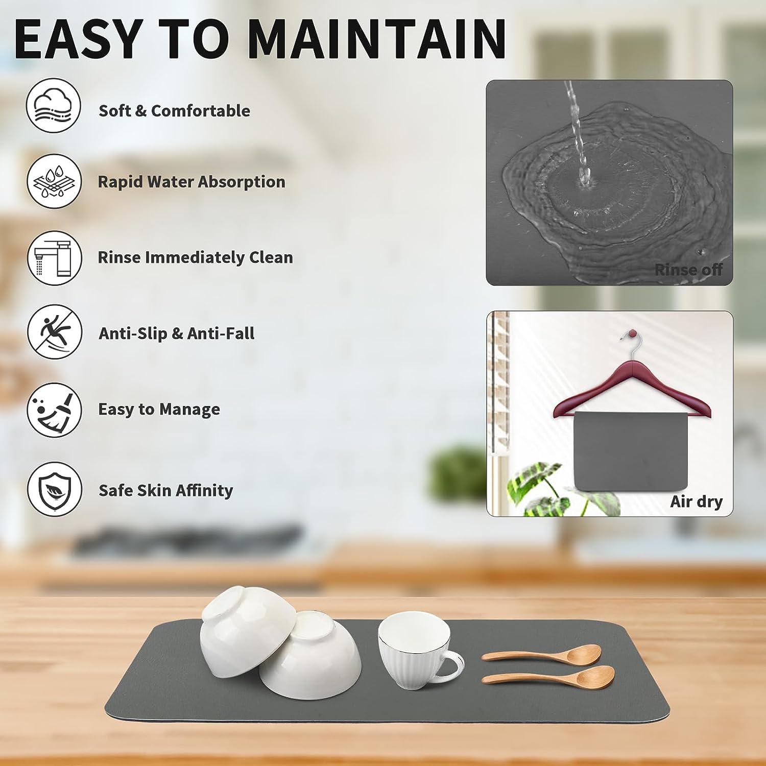 AeroDry – Luxe Quick-Drying Kitchen Mat with Superior Absorption