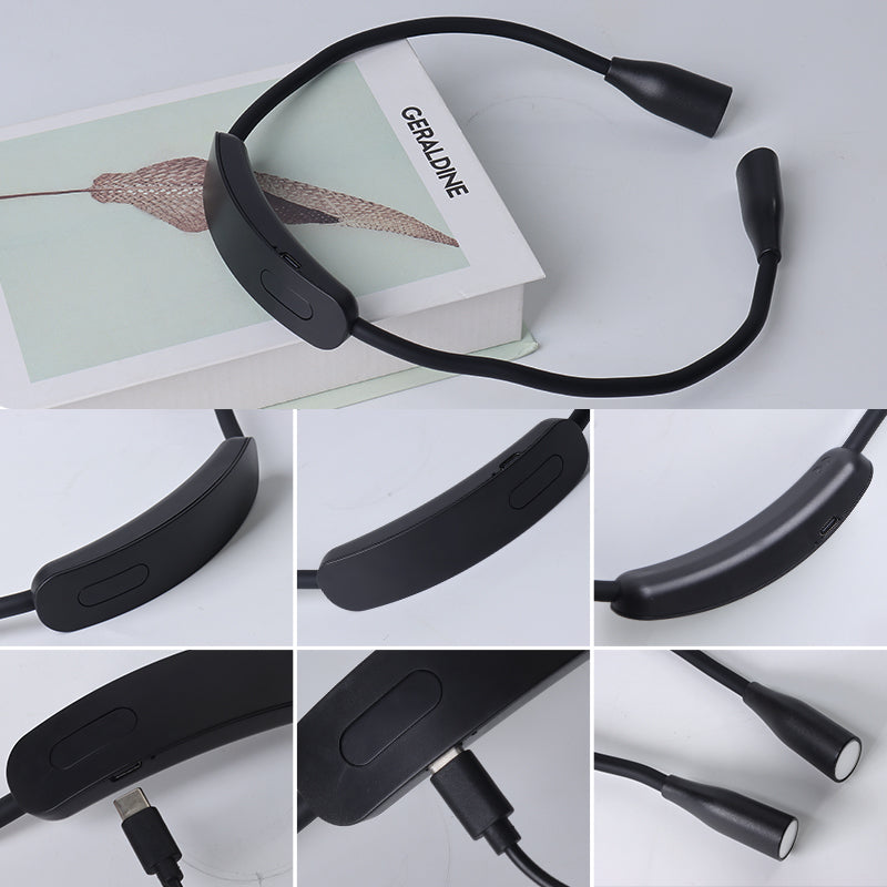 USB Rechargeable LED Neck Lamp with 3 Light Colors and Dimmable Brightness – Flexible, Lightweight Design for Reading and Outdoor Tasks
