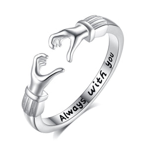 Adjustable Love Ring Bands Hugging Ring Couples