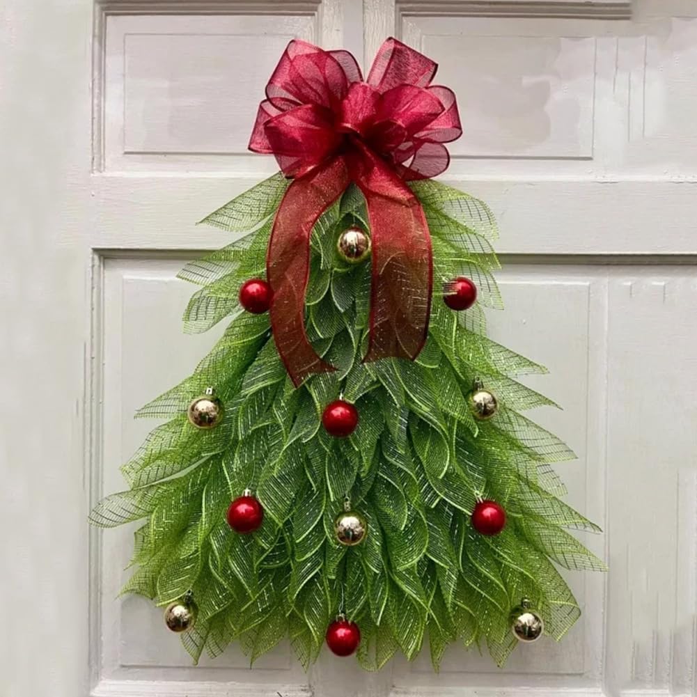 Handmade Christmas Tree Wreath for Front Door