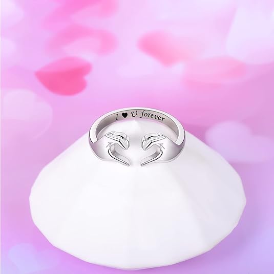 Adjustable Love Ring Bands Hugging Ring Couples
