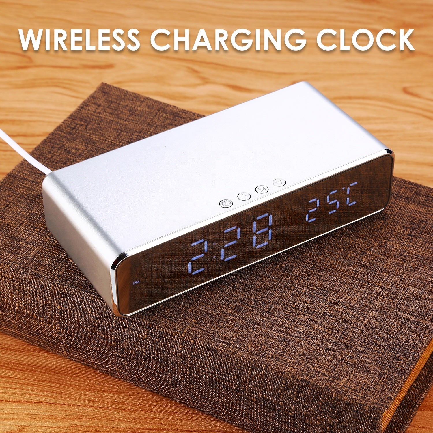 LumiCharge – Wireless Charging Alarm Clock with Modern & Functional Design