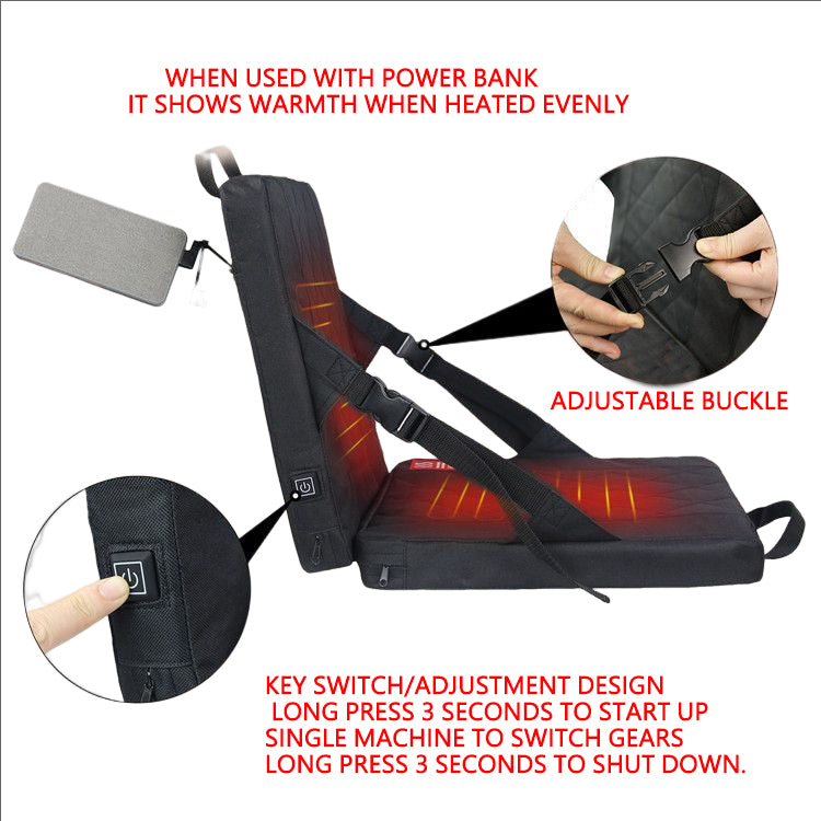 Foldable Heated Seat Cushion - 3 Level Temperature Controller Seat Cushion Heater Pad