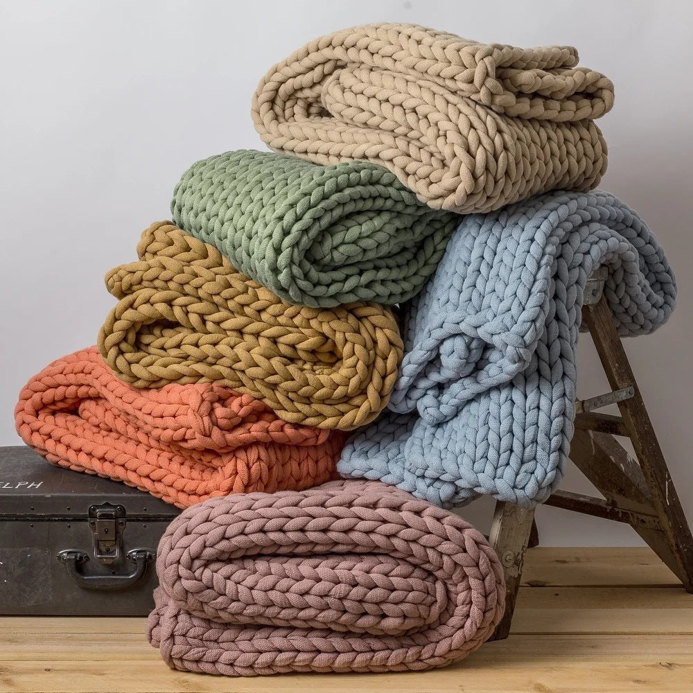 Weighted Organic Cotton Blanket | Breathable, Machine Washable & Ideal for Year-Round Comfort
