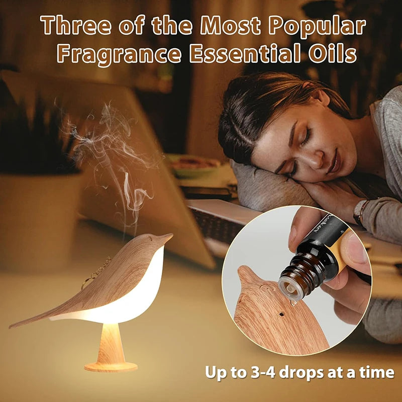 Bird Lamp with Adjustable Colors and Aroma Diffuser