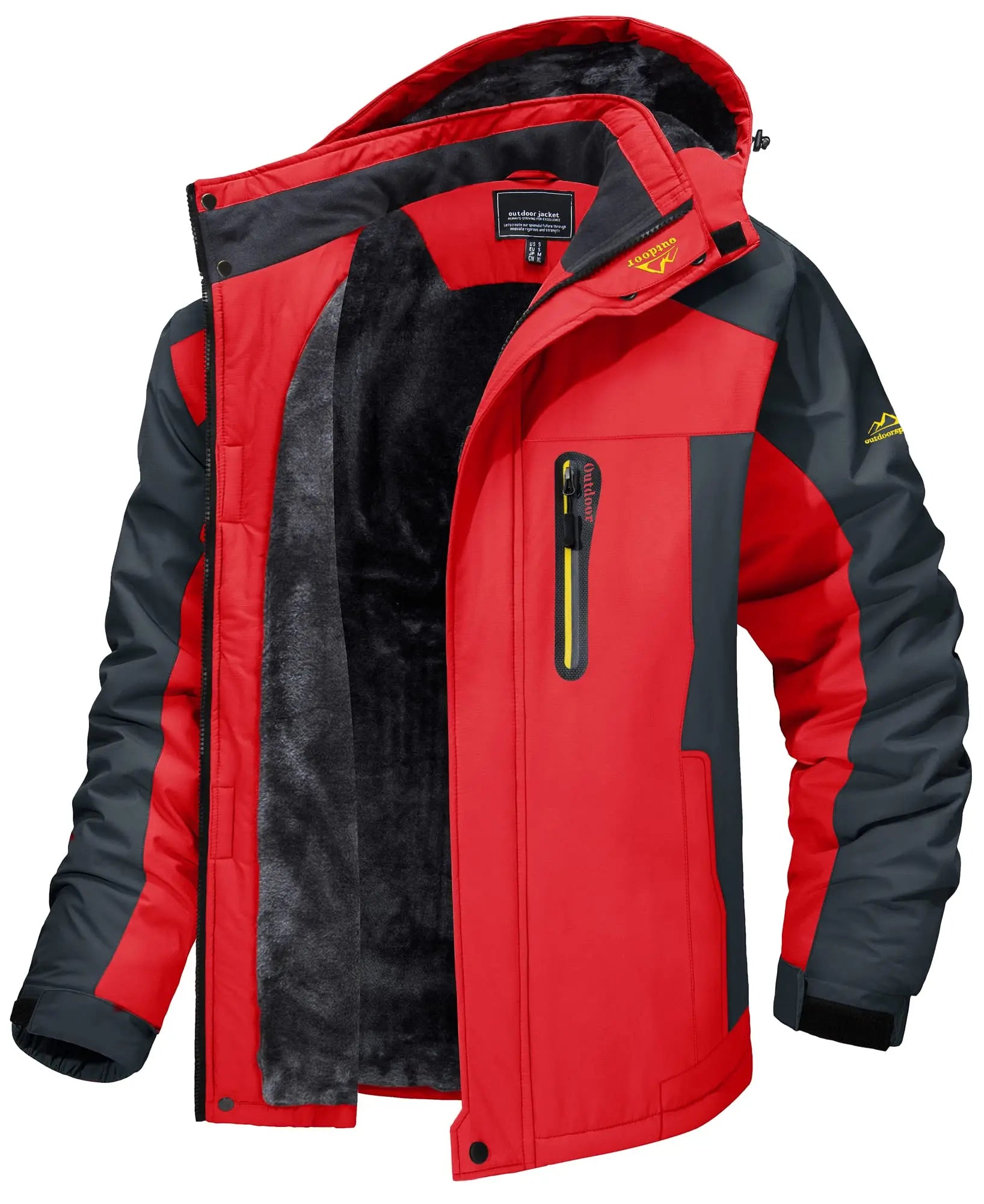 Men's Waterproof Winter Jacket with Adjustable Hood