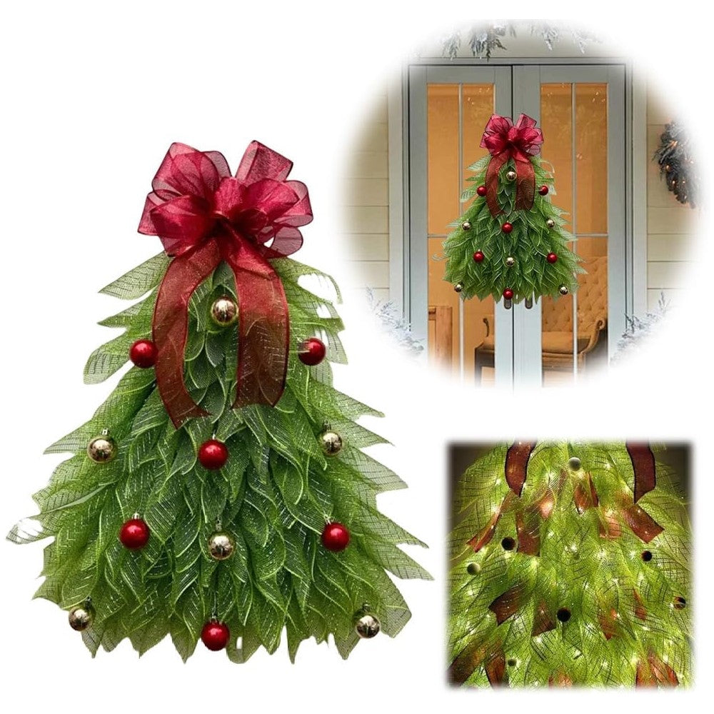 Handmade Christmas Tree Wreath for Front Door
