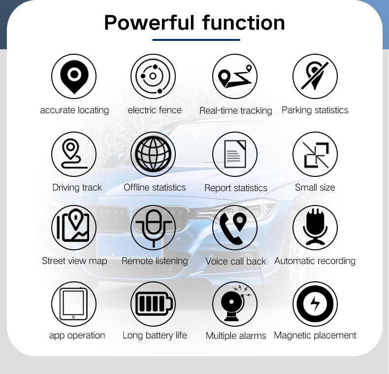 GPS Tracker with Strong Magnetic Attachment | Anti-Loss Vehicle Tracking Device for Cars and Motorcycles