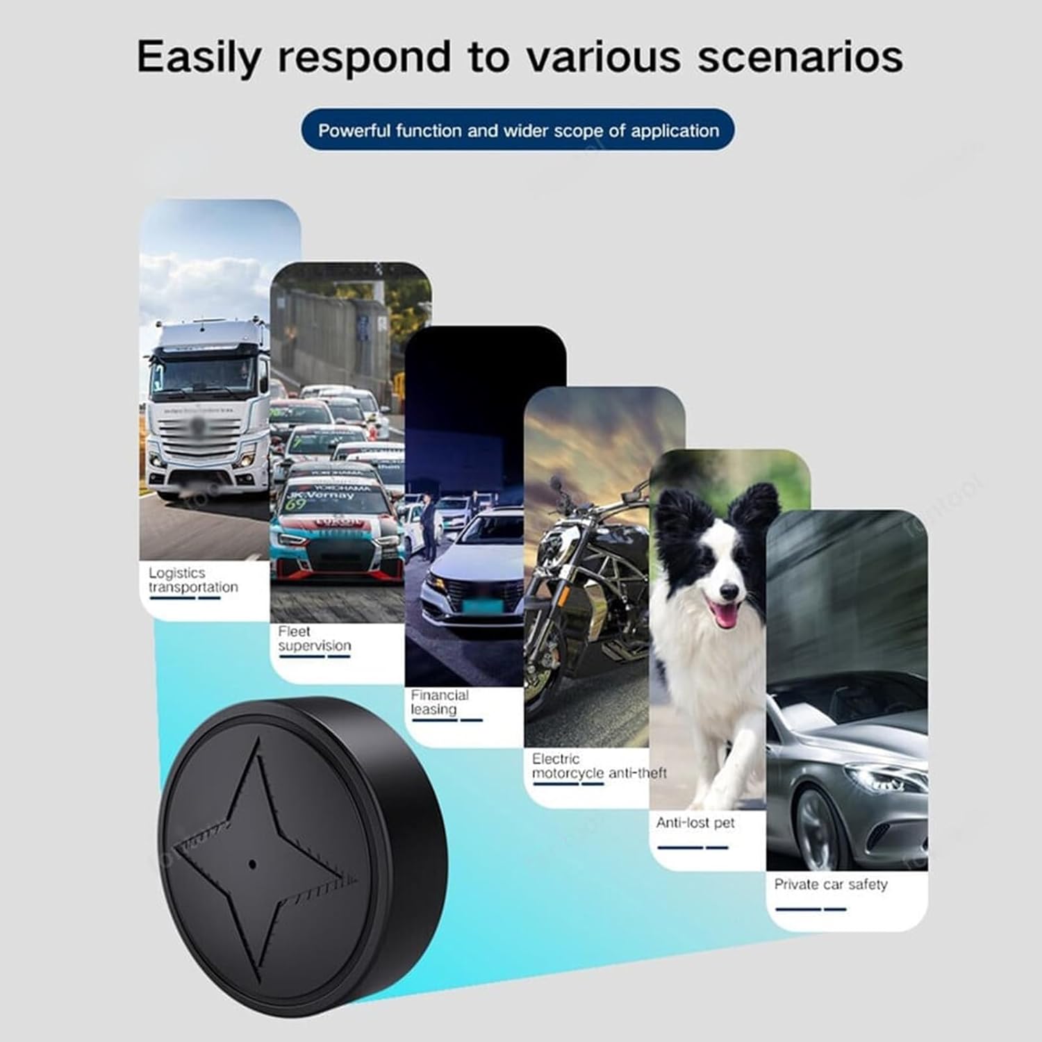 GPS Tracker with Strong Magnetic Attachment | Anti-Loss Vehicle Tracking Device for Cars and Motorcycles