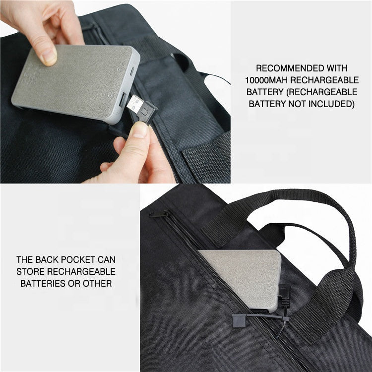 Foldable Heated Seat Cushion - 3 Level Temperature Controller Seat Cushion Heater Pad