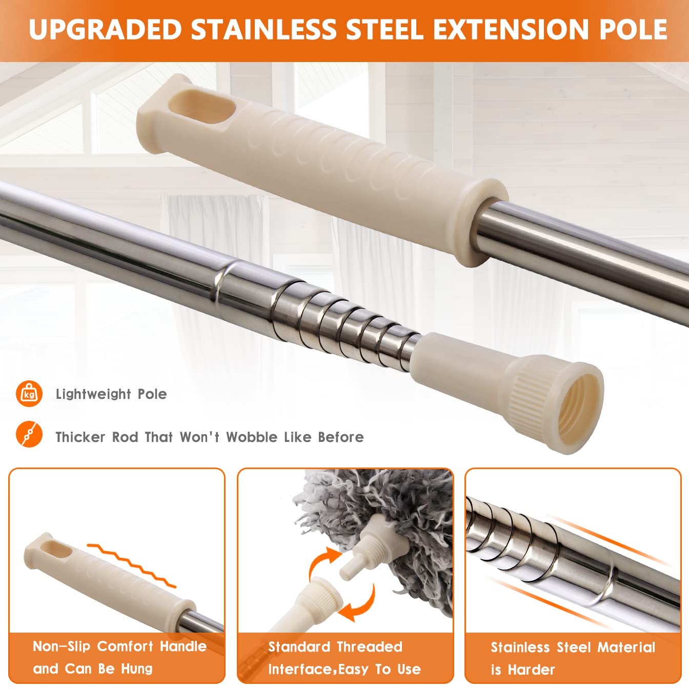 Telescopic Duster - 5 metre reach and machine washable