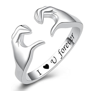 Adjustable Love Ring Bands Hugging Ring Couples