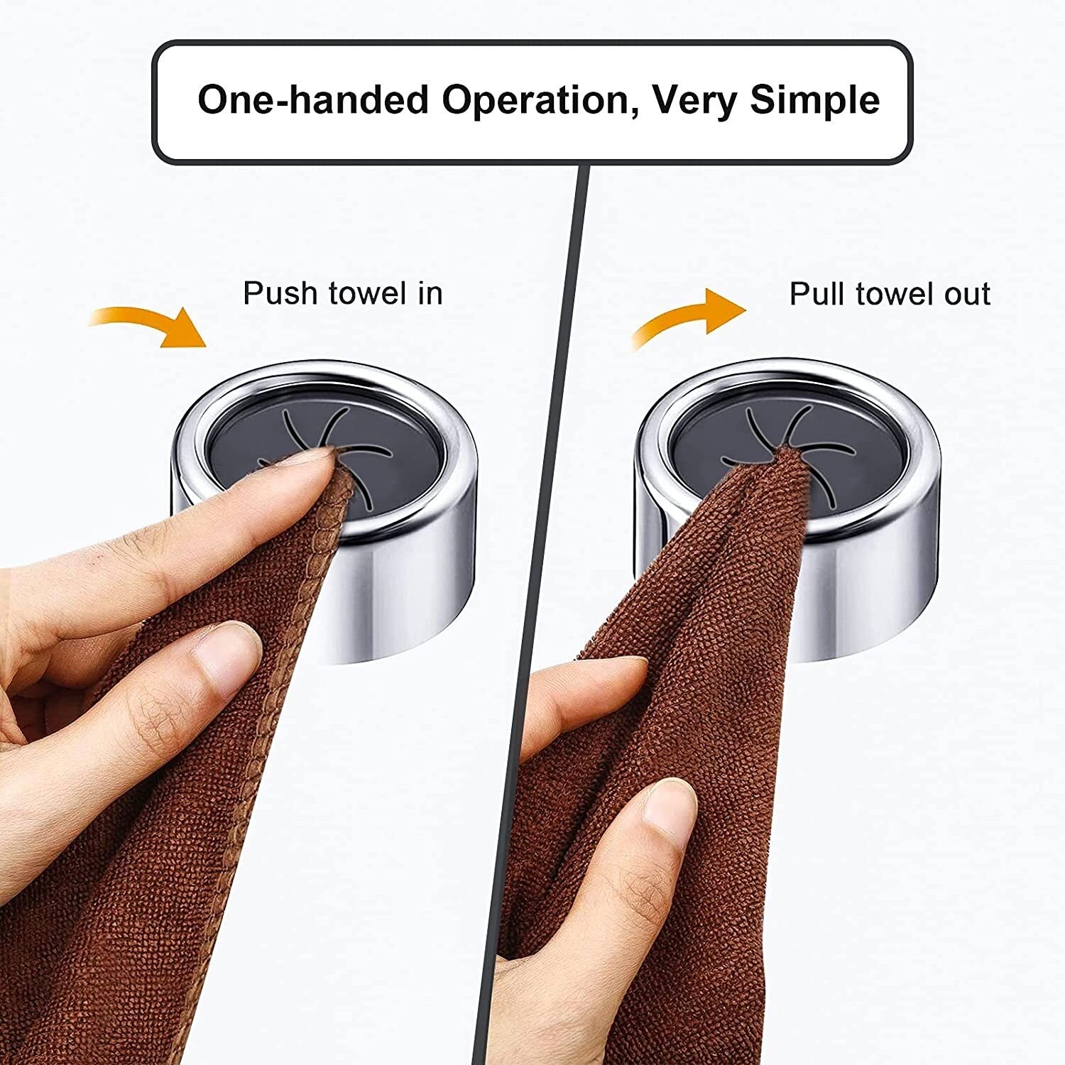 GripTowel – Self-Adhesive Towel Holders for Kitchen & Bathroom (Set of 3)