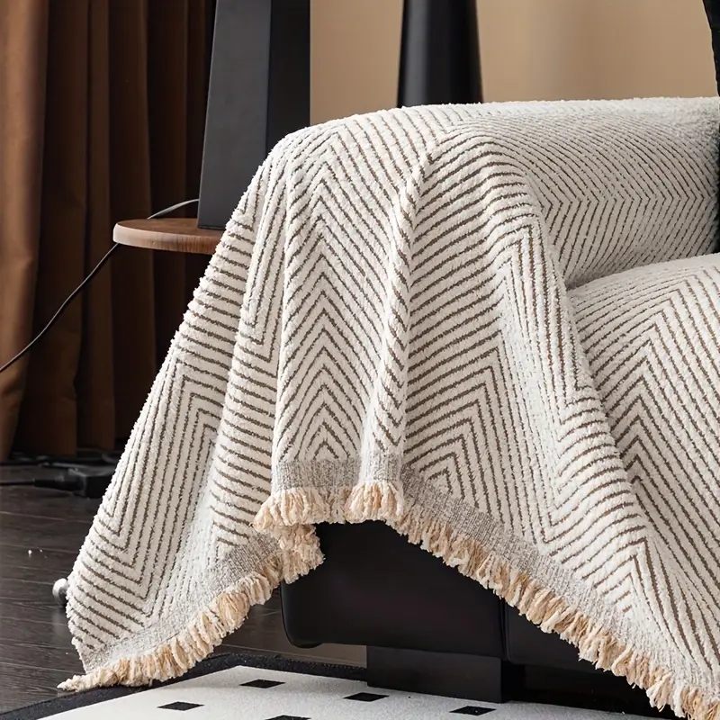 Stripe Herringbone Sofa Cover
