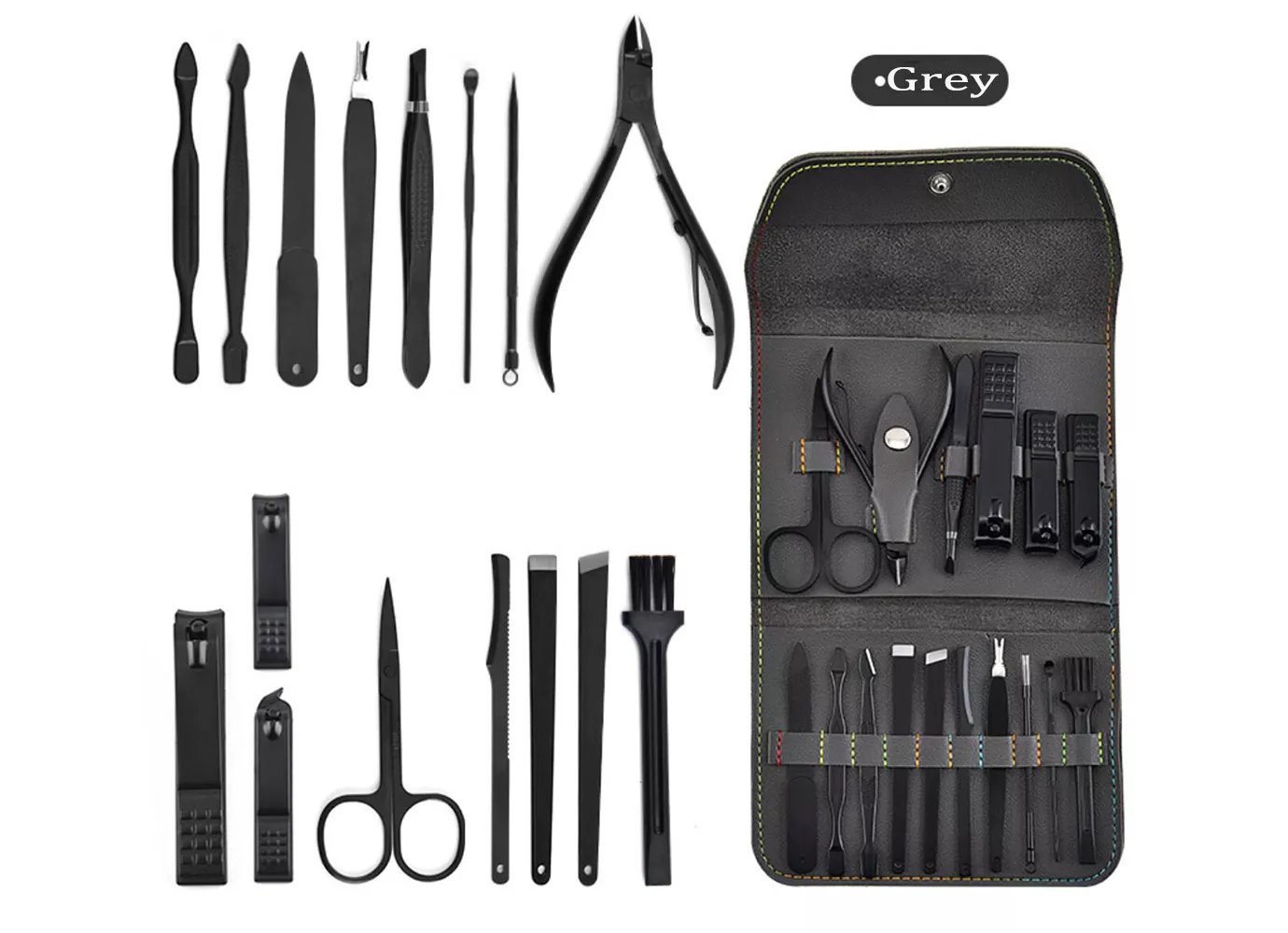 16-Piece Premium Nail Care Set – Complete Manicure & Pedicure Kit with Storage Case