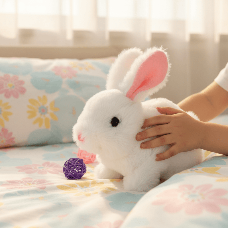 Plush Bunny Toy Realistic Soft Stuffed Rabbit Companion