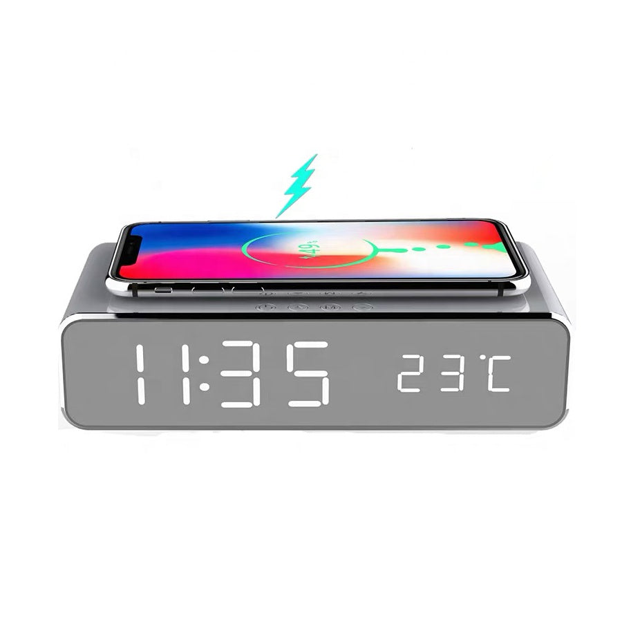 LumiCharge – Wireless Charging Alarm Clock with Modern & Functional Design