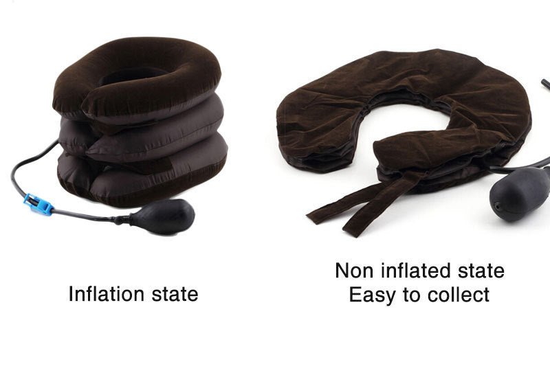 Three Layers Cervical Neck Traction Inflatable Pillow