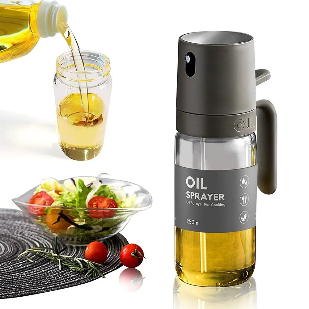 GourmetSpray – Elegant 250ml Borosilicate Glass Oil Spray Bottle for Healthy Cooking