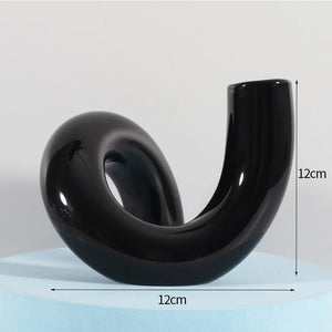 Curved Glass Vase | Modern Wave Design