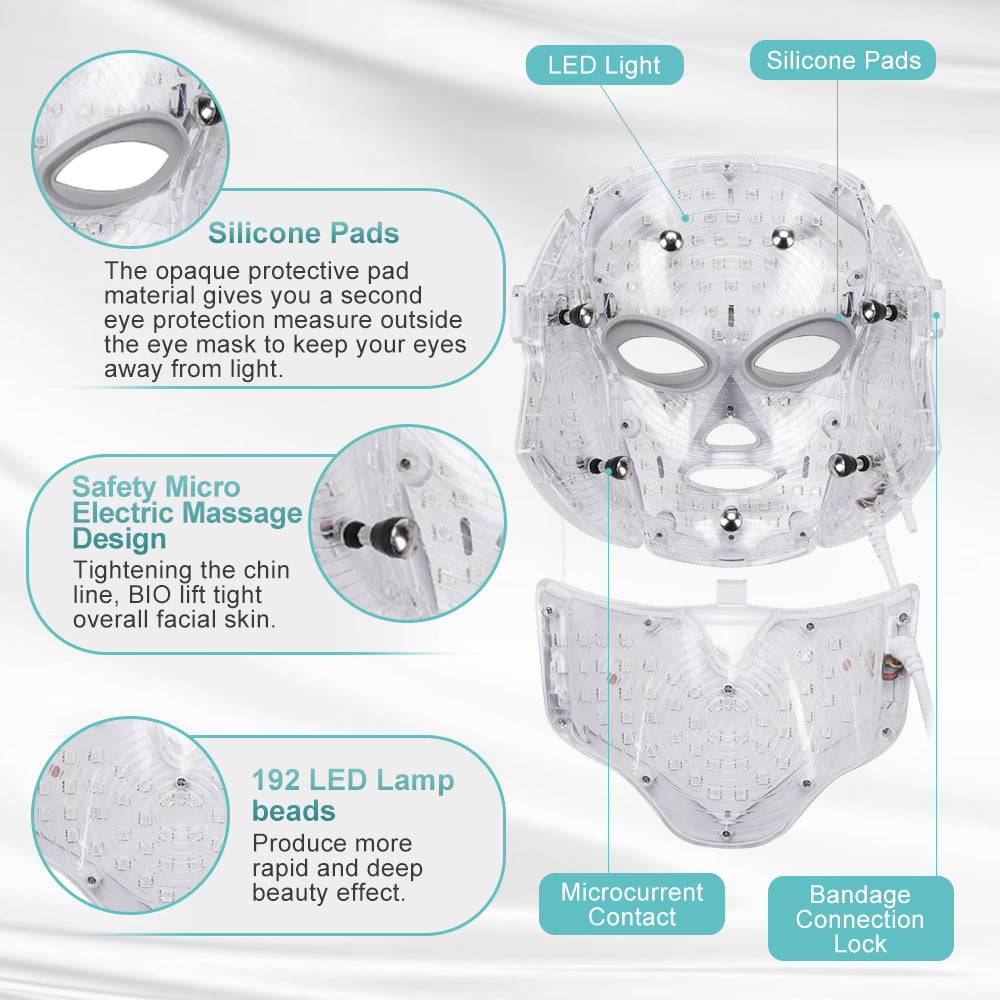 7 Colors Red Light Therapy Mask - Face & Neck Treatment